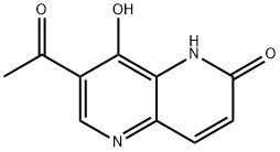 1-(4,6-二羟基-1,5-萘啶-3-基)乙酮 结构式