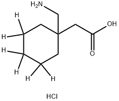 盐酸加巴喷丁D6 结构式