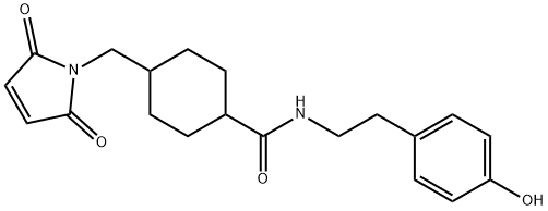 4-((2,5-二氧代-2,5-二氢-1H-吡咯-1-基)甲基)-N-(4-羟基苯乙基)环己烷-1-甲酰胺 结构式