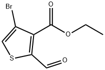 4-溴-2-甲酰基噻吩-3-甲酸乙酯 结构式