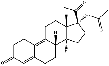 17Α-乙酰氧基-19-去甲孕甾-5(10),9(11)-二烯-3,20-二酮 结构式