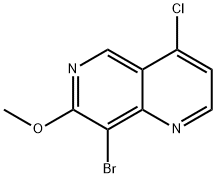 4-氯-8-溴-7-甲氧基-1,6-萘啶 结构式