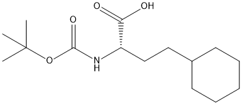 S-2-叔丁氧羰基氨基-4-环己基丁酸 结构式