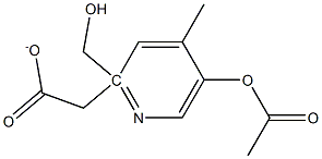 (5-乙酰氧基-4-甲基吡啶-2-基)醋酸甲酯 结构式