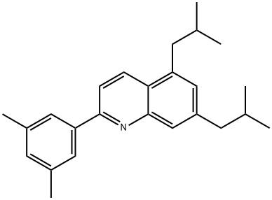 2-(3,5-DiMethyl-phenyl)-5,7-diisobutyl-quinoline 结构式