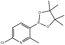 6-氯-2-甲基-3-(4,4,5,5-四甲基-1,3,2-二氧杂环戊硼烷 结构式