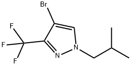 4-BROMO-1-ISOBUTYL-3-TRIFLUOROMETHYL-1H-PYRAZOLE 结构式