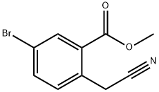 5-溴-2-(氰基甲基)苯甲酸甲酯 结构式