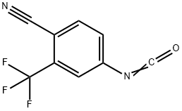 4-异氰酸基-2-(三氟甲基)苯腈 结构式