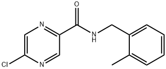 5-氯-N-(2-甲苄基)吡嗪-2-甲酰胺 结构式