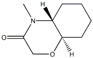 2H-1,4-Benzoxazin-3(4H)-one, hexahydro-4-Methyl-, trans- (9CI) 结构式