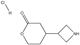 4-(氮杂环丁烷-3-基)四氢-2H-吡喃-2-酮盐酸盐 结构式