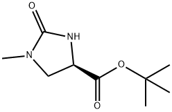 (R)- 1-甲基-2-氧代咪唑啉-4-甲酸叔丁酯 结构式