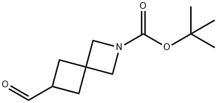 6-甲酰基-2-氮杂螺[3.3]庚烷-2-羧酸叔丁酯 结构式