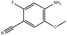 2-氟-4-氨基-5-甲氧基苯腈 结构式