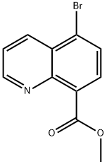 5-溴喹啉-8-羧酸甲酯 结构式