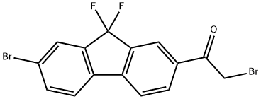 2-溴-1-(7-溴-9,9-二氟 - 9H-芴-2-基)乙酮 结构式