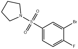 1-((3-溴-4-氟苯基)磺酰)吡咯烷 结构式