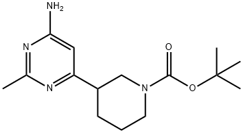 tert-butyl 3-(6-aMino-2-MethylpyriMidin-4-yl)piperidine-1-carboxylate 结构式