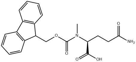 N2-[(9H-芴-1-甲氧基)羰基]-N-甲基-L-谷氨酰胺 结构式