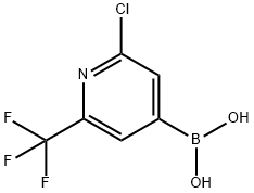 6-三氟甲基-2-氯吡啶-4-硼酸 结构式