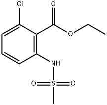 2-氯-6-(甲磺酰氨基)苯甲酸乙酯 结构式