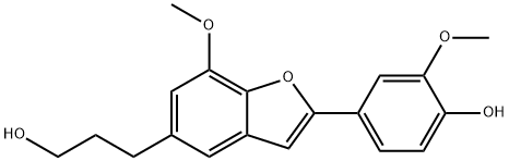 2-(4-HYDROXY-3-METHOXYPHENYL)-7-METHOXY-5-BENZOFURANPROPANOL 结构式