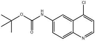 (4-氯喹啉-6-基)氨基甲酸叔丁酯 结构式