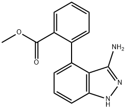 2-(3-氨基-1H-吲唑-4-基)苯甲酸甲酯 结构式