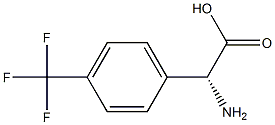 (R)-2-氨基-2-(4-(三氟甲基)苯基)乙酸 结构式