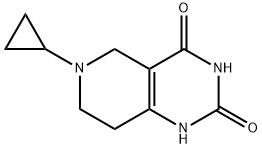 6-环丙基-5,6,7,8-四氢吡啶并[4,3-D]嘧啶-2,4(1H,3H)-二酮 结构式