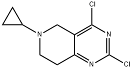 2,4-二氯-6-环丙基-5,6,7,8-四氢吡啶并[4,3-D]嘧啶 结构式