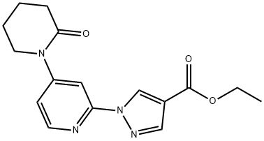 1-(4-(2-氧代哌啶-1-基)吡啶-2-基)-1H-吡唑-4-羧酸乙酯 结构式