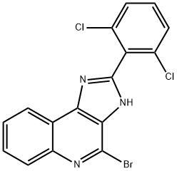 4-BroMo-2-(2,6-dichlorophenyl)-1H-iMidazo[4,5-c]quinoline 结构式