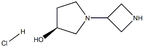 (S)-1-(氮杂环丁烷-3-基)吡咯烷-3-醇 盐酸盐 结构式