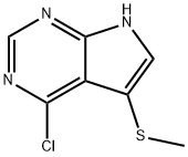 4-氯-5-(甲基硫烷基)-7H-吡咯并[2,3-D]嘧啶 结构式