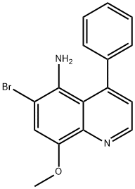 6-溴-8-甲氧基-4-苯基喹啉-5-胺 结构式