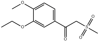 1-(3-乙氧基-4-甲氧基苯基)-2-(甲磺酰基)乙酮 结构式