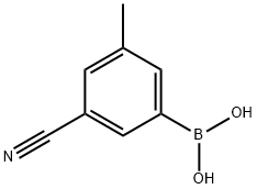 3-氰基-5-甲基苯硼酸 结构式