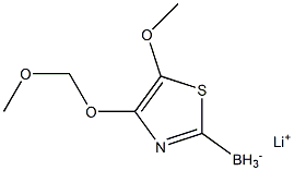 三甲氧基(噻唑-2-基)硼酸锂 结构式