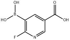 5-羧基-2-氟吡啶-3-硼酸 结构式