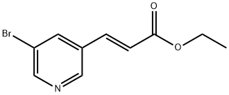 (E)-3-(5-溴吡啶-3-基)丙烯酸乙酯 结构式