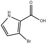 3-BROMO-1H-PYRROLE-2-CARBOXYLIC ACID 结构式