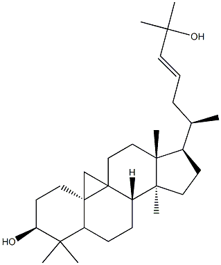 (3BETA)-9,19-环羊毛甾-23-烯-3,25-二醇 结构式