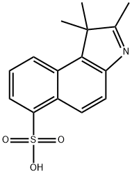 1,1,2-三甲基-1H-苯并吲哚-6-磺酸 结构式