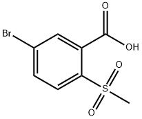 5-溴-2-甲砜基苯甲酸 结构式
