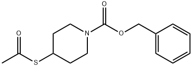 苯甲基 4-(乙酰基硫代)哌啶-1-甲酸基酯 结构式