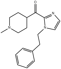 (1-甲基-4-哌啶基)[1-(2-苯基乙基)-1H-咪唑-2-基]甲酮 结构式