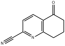 5-oxo-5,6,7,8-tetrahydroquinoline-2-carbonitrile 结构式