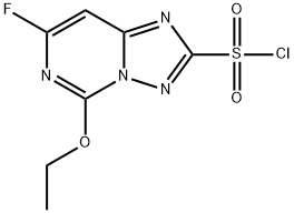 2-CHLOROSULFONYL-7-FLUORO-5-ETHOXY[1,2,4]TRIAZOLO[1,5-C]-PYRIMIDINE 结构式